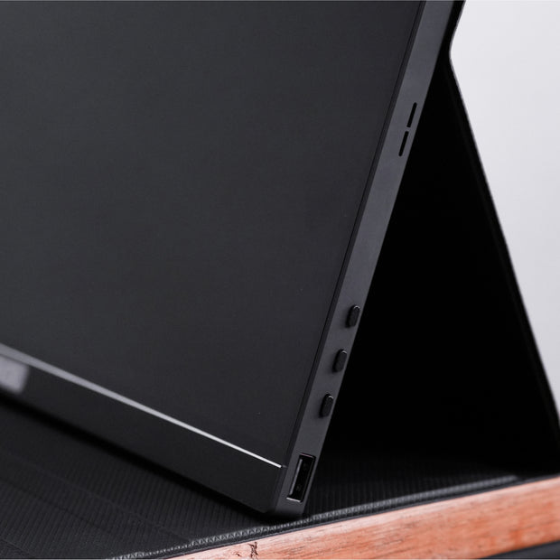 Monitor Portátil Touchscreen, 4K (HiDPI), 15.6 Pol,  Capa em Fibra de carbono. B-Touch Pro