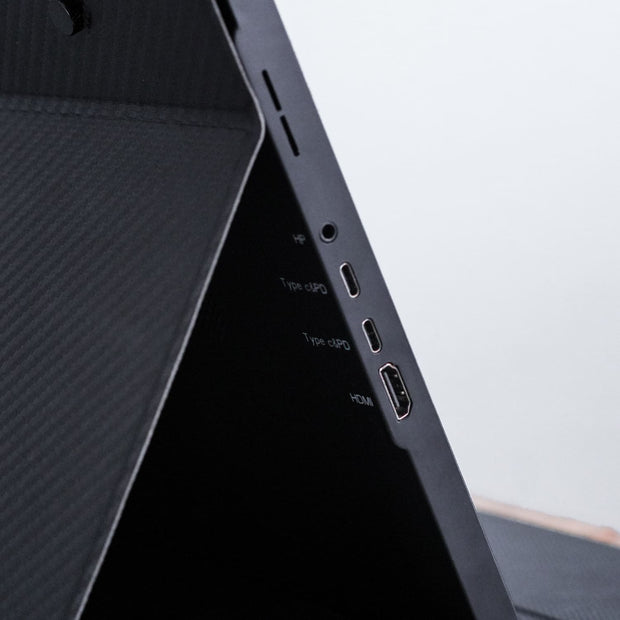Monitor Portátil 18 pol. Touchscreen, 4K (HiDPI), Capa em Fibra de carbono. V-Beat